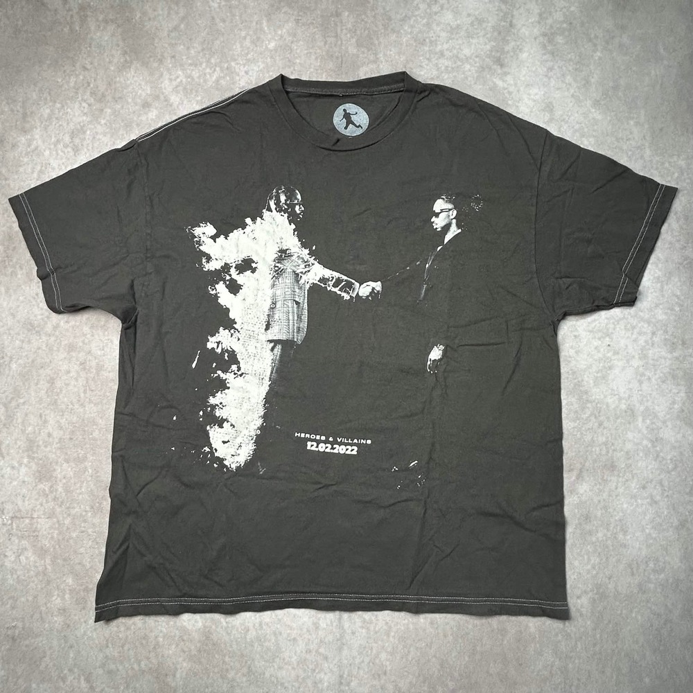 Metro Boomin Heroes & Villains Graphic Tee Mens XL Charcoal Grey Rap T-Shirt